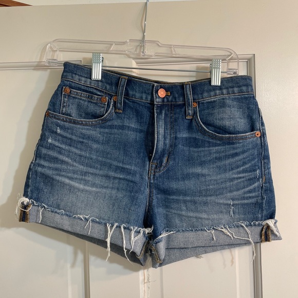 Madewell High-Waisted Cuffed Denim Shorts - Picture 1 of 5